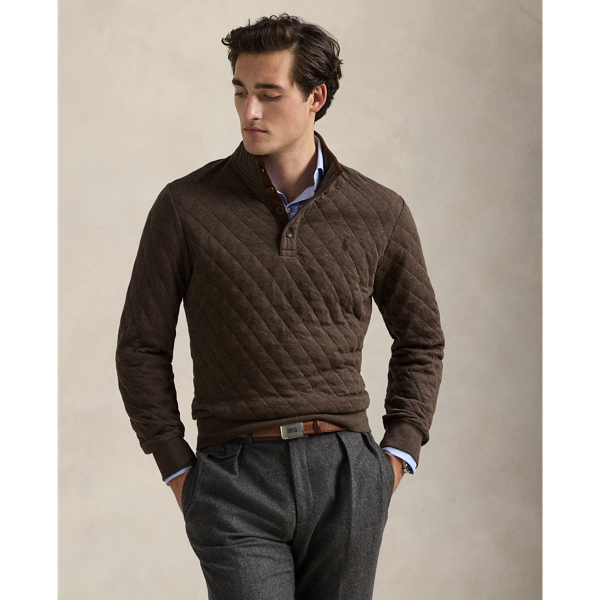 Quilted Double-Knit Jersey Pullover