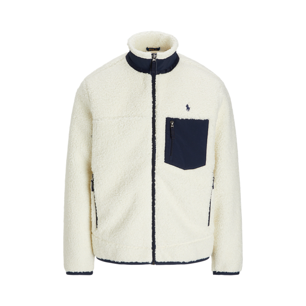 Clubhouse Cream Pile Fleece Hybrid Jacket Polo Ralph Lauren 1