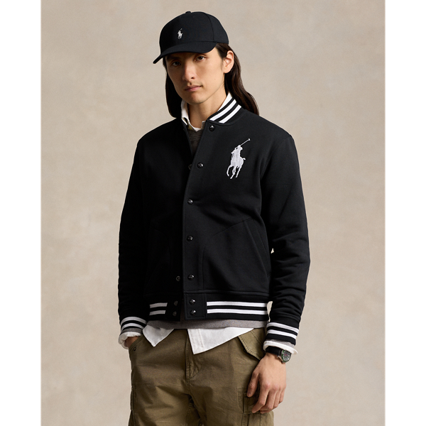 Polo Black Big Pony Fleece Baseball Jacket Polo Ralph Lauren 1