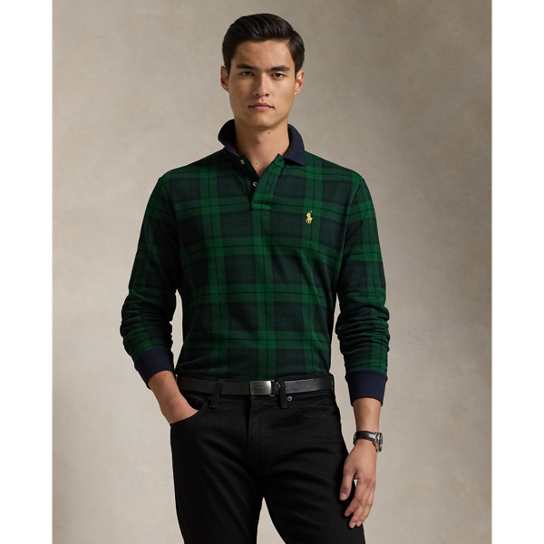 Classic Fit Plaid Polo Crest Polo Shirt