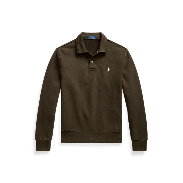 Loopback fleece sweatshirt met kraag
