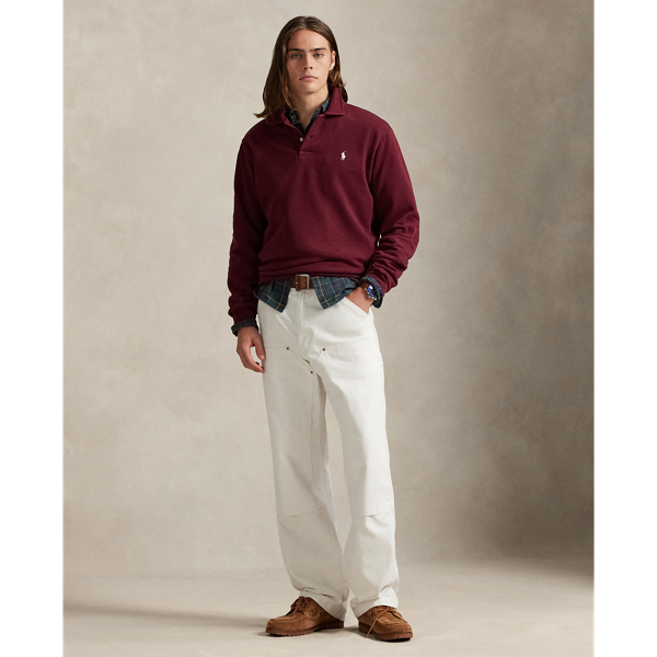 Loopback-Fleece-Sweatshirt mit Kragen