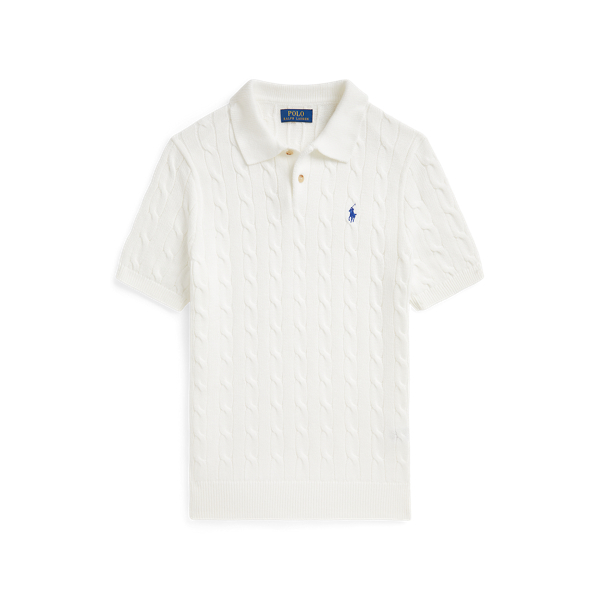 Cable-Knit Cotton Polo-Collar Jumper Polo Ralph Lauren 1