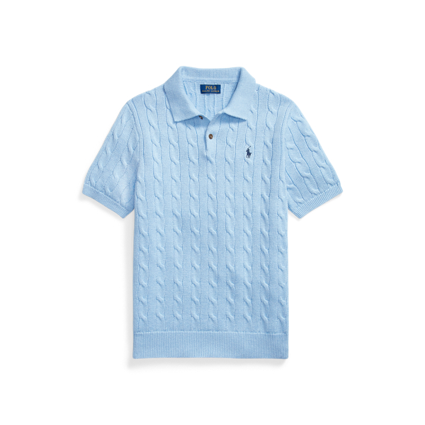 Cable-Knit Cotton Polo-Collar Jumper Polo Ralph Lauren 1