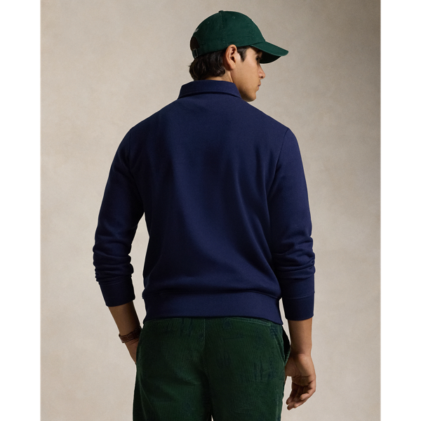 Cruise Navy Logo Fleece Collared Sweatshirt Polo Ralph Lauren 5