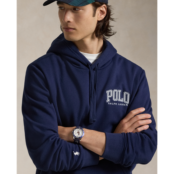 Cruise Navy Logo Fleece Hoodie Polo Ralph Lauren for fall 6