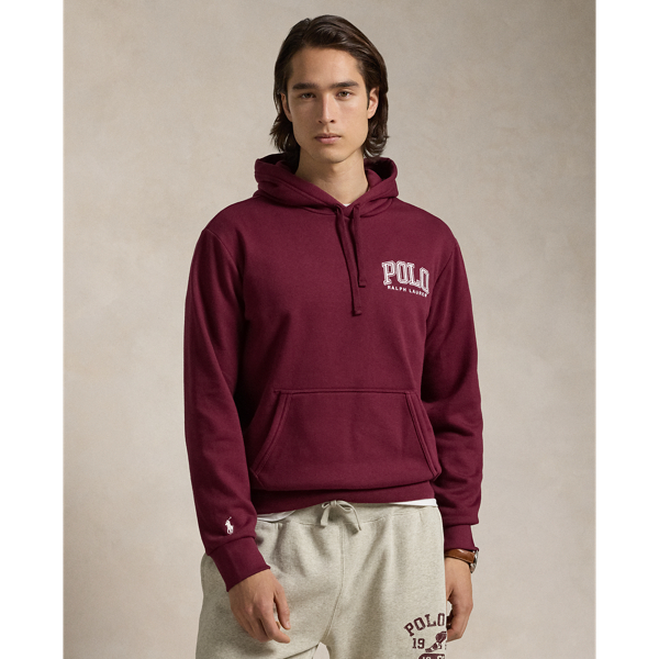 Classic Wine Logo Fleece Hoodie Polo Ralph Lauren for fall 1