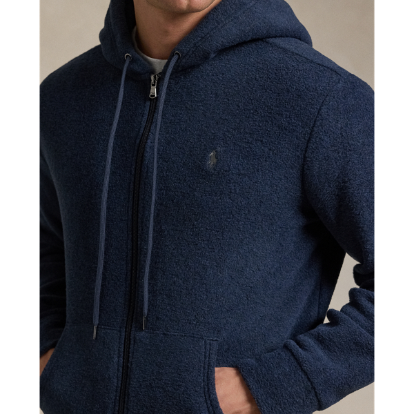 Winter Navy Heather Fleece Full-Zip Hoodie Polo Ralph Lauren 6