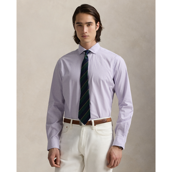 Classic Fit Glen Plaid Poplin Shirt