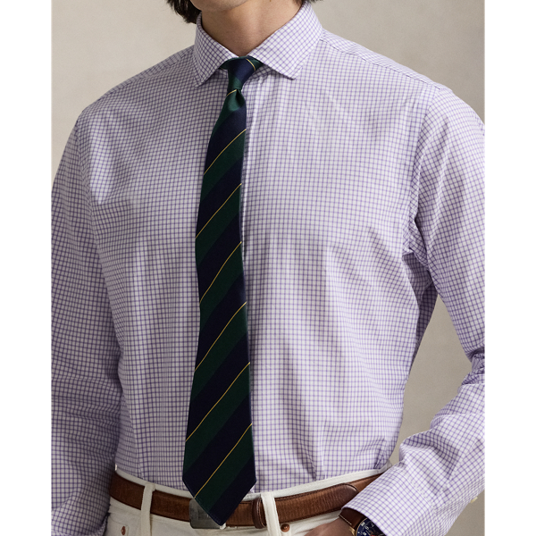 Classic Fit Glen Plaid Poplin Shirt