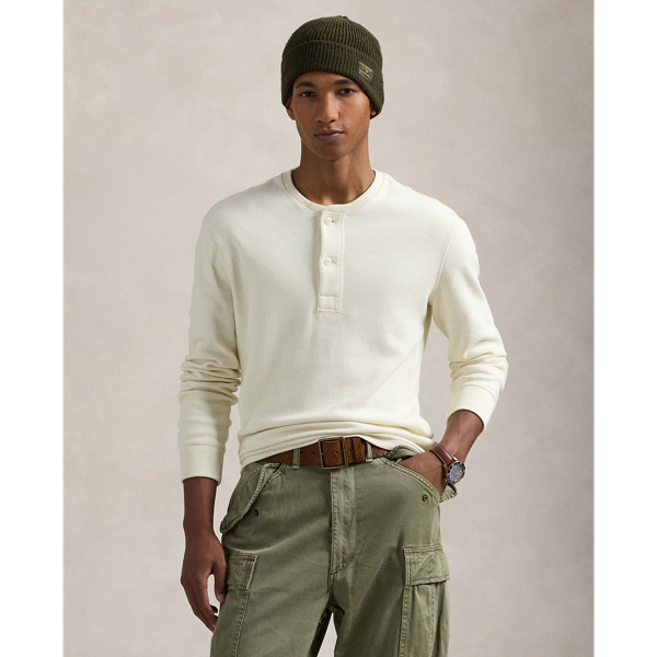 Herbal Milk Moleskin Henley Shirt Polo Ralph Lauren 1