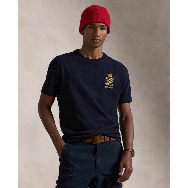 Rl Navy Classic Fit Logo Jersey T-Shirt Polo Ralph Lauren 1