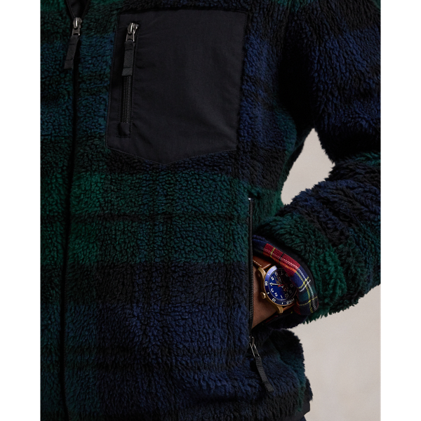 Veste hybride &eacute;cossaise en sherpa Polo Ralph Lauren en Imprimer 5