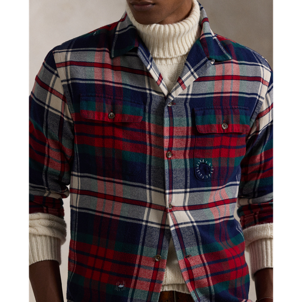 Veste hybride &eacute;cossaise en sherpa Polo Ralph Lauren en Imprimer 6