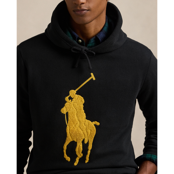 POLO RALPH LAUREN LEATHER BIG PONY deals TUNIC HOODIE (M/L)