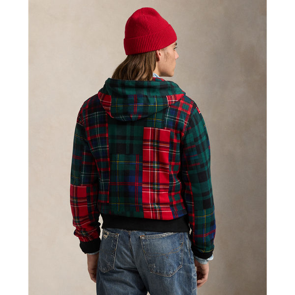 Plaid fleece hoodie online