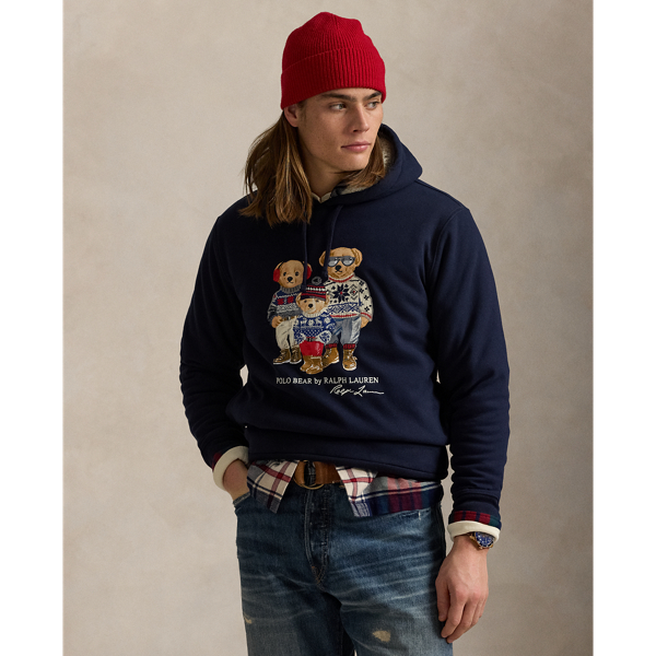 Rl Navy Bear Family Polo Bear Family Fleece Hoodie Polo Ralph Lauren 1