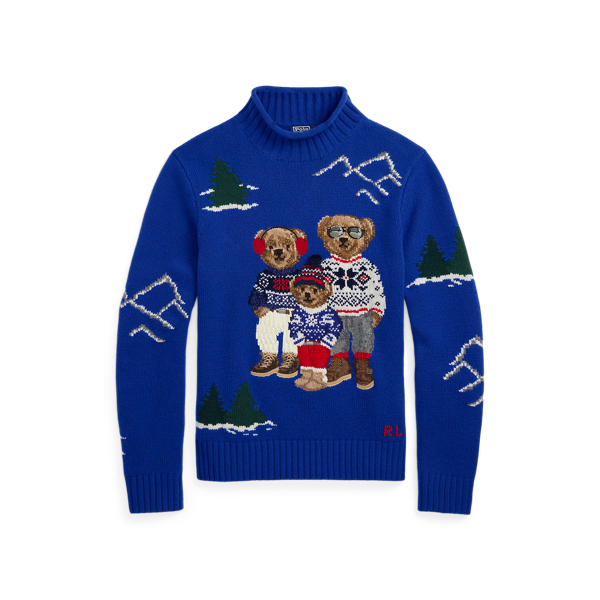 Ralph lauren bear knit best sale