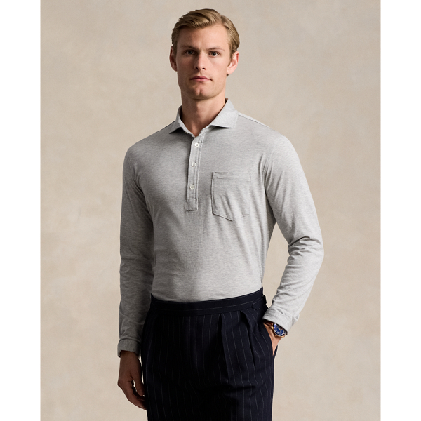 Ralph lauren long sleeve polo grey best sale