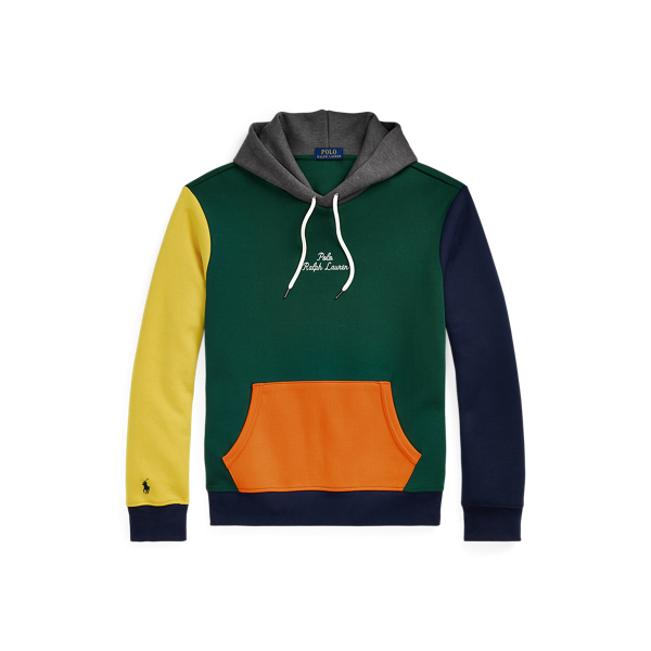 Logo Color Blocked Double Knit Hoodie