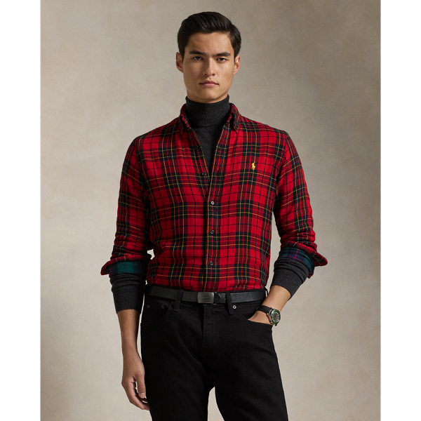 Ralph lauren check shirt red on sale