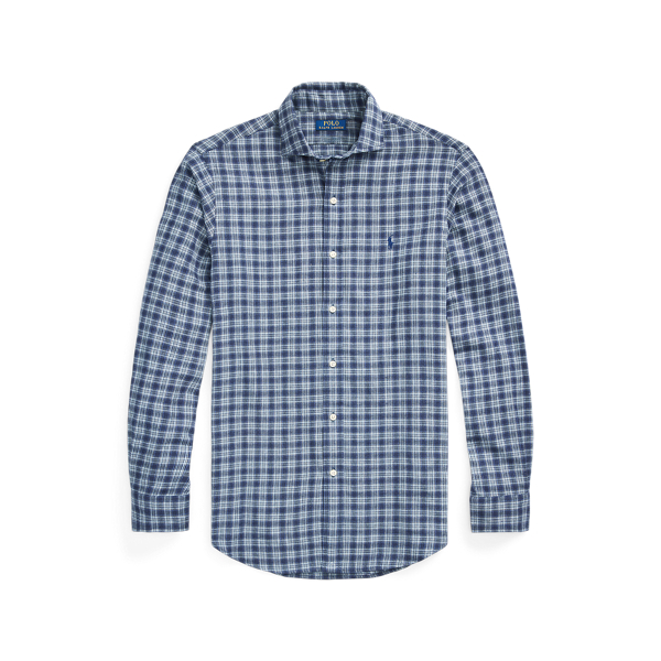 Custom fit geruit keperstof overhemd
