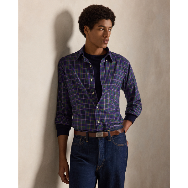 Custom Fit Plaid Twill Shirt