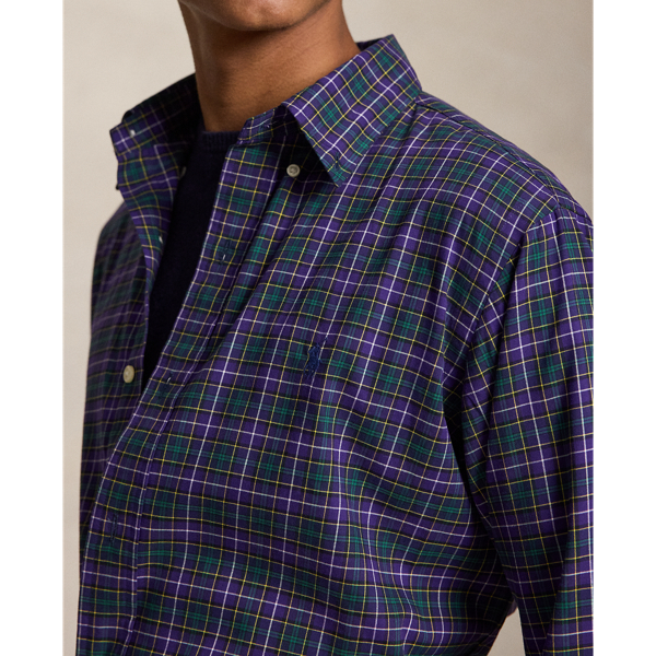 Custom Fit Plaid Twill Shirt