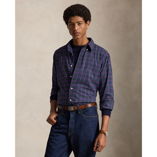 Custom Fit Plaid Twill Shirt