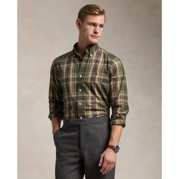 Ralph lauren checked shirt mens best sale