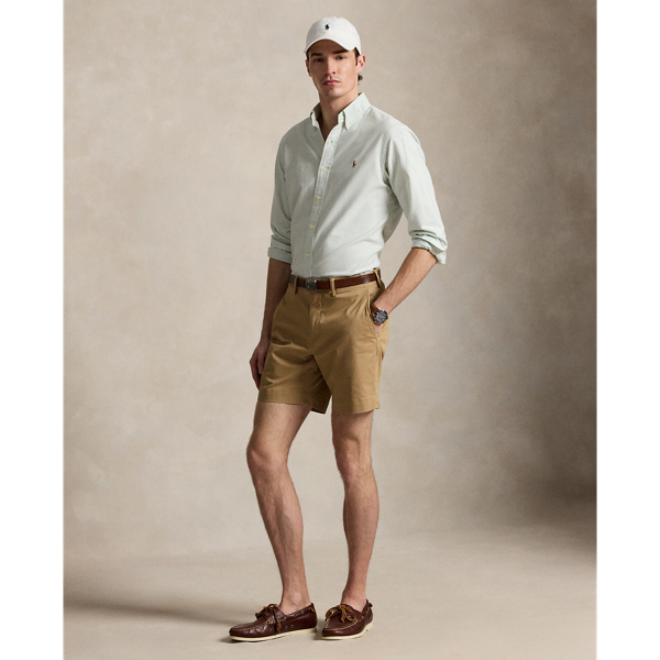 Gestreiftes Custom-Fit Oxfordhemd Polo Ralph Lauren in Verblichenes Mint/Wei&szlig; 4