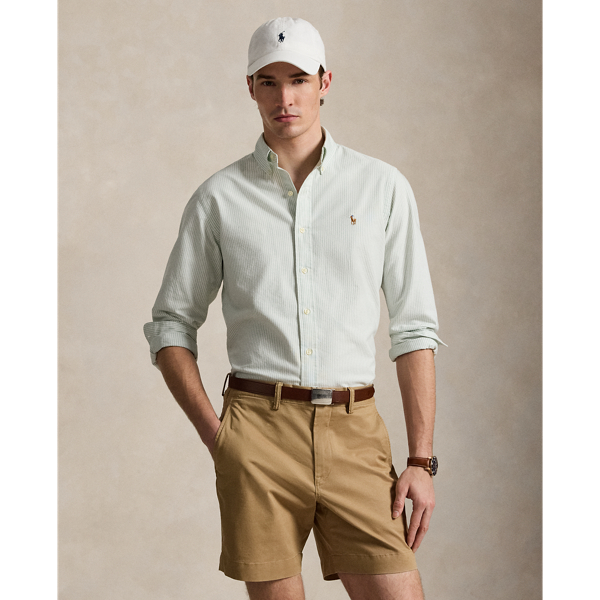 Gestreiftes Custom-Fit Oxfordhemd