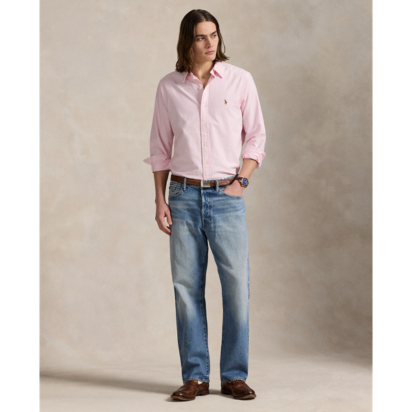 Slim-Fit Oxfordhemd mit Streifen Polo Ralph Lauren in Neues Ros&eacute;/Wei&szlig; 4