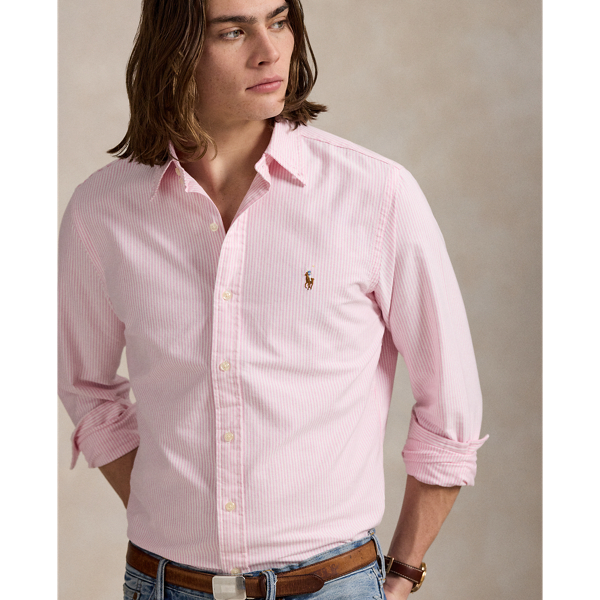 Slim-Fit Oxfordhemd mit Streifen Polo Ralph Lauren in Neues Ros&eacute;/Wei&szlig; 6
