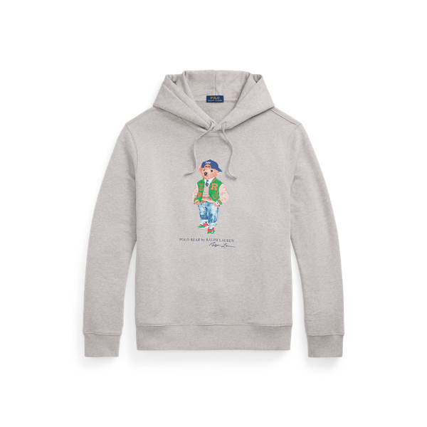 Ralph lauren rugby bear fleece hoodie best sale