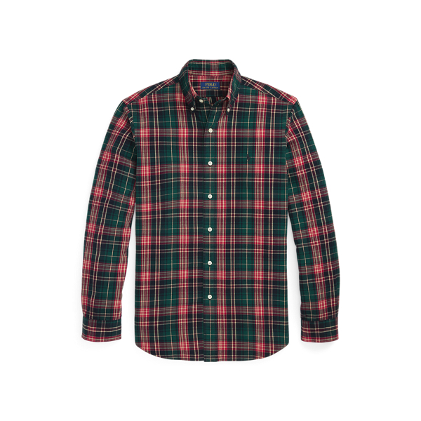 Classic Fit Plaid Brushed Oxford Shirt