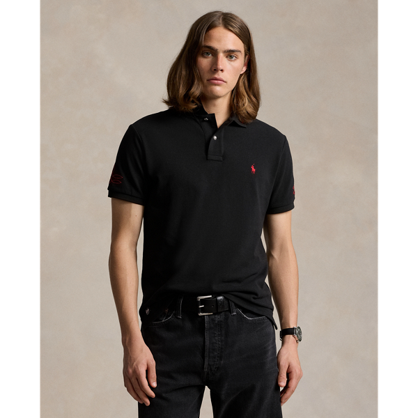 Polo Black LA28 Olympic Mesh Polo Shirt Polo Ralph Lauren 1