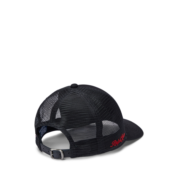 Dark Wash Black Denim LA28 Olympic Denim Trucker Cap Polo Ralph Lauren 2