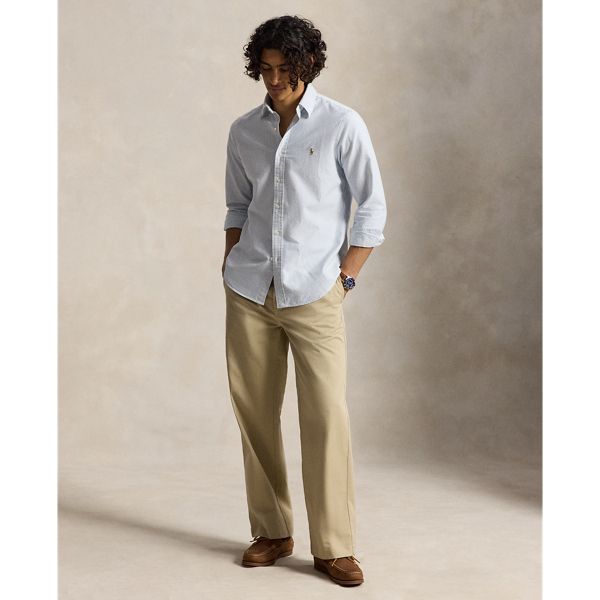 Classic-Fit Oxfordhemd mit Streifen Polo Ralph Lauren in Blau/Wei&szlig; gestreift 3