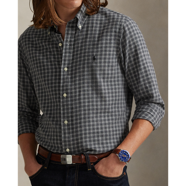 Classic Fit Plaid Twill Shirt