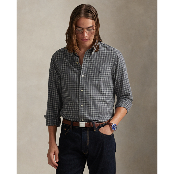 Classic Fit Plaid Twill Shirt
