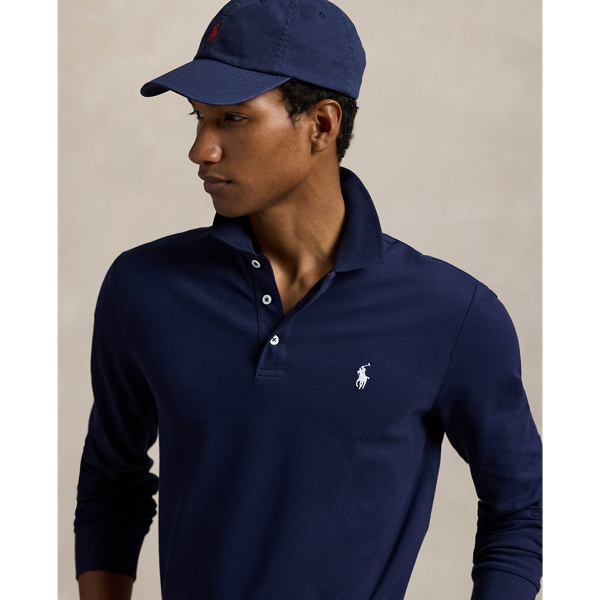 Polo Ralph Lauren 313573242005WHITE 関税送料込 Custom Slim Fit Stretch Mesh Polo Shirt