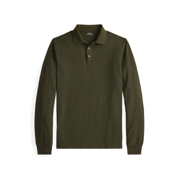 Custom Slim Fit Stretch Mesh Polo Shirt