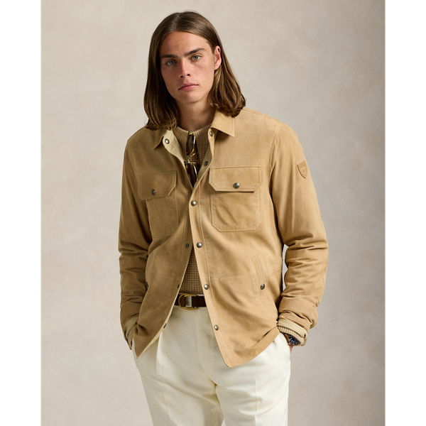 Ralph lauren suede shirt hotsell