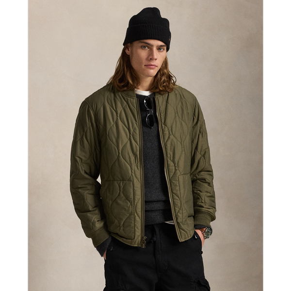 Olive green polo jacket online