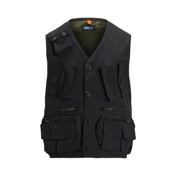 POLO store Ralph Lauren Men's Litchfield Black Iconic Ouilted Vest Size XLT Hunting