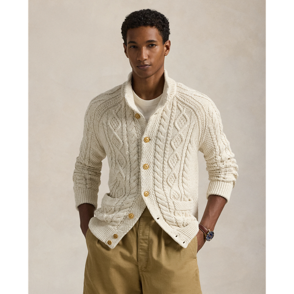 Men s Cream Cardigan Sweaters Ralph Lauren