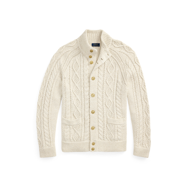 Polo Ralph Lauren Knit cardigan コットン Polo Ralph Lauren Ragg Cable-Knit Cotton Cardigan | Saks