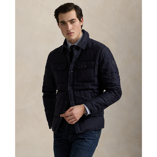 Quilted Linen Down Jacket