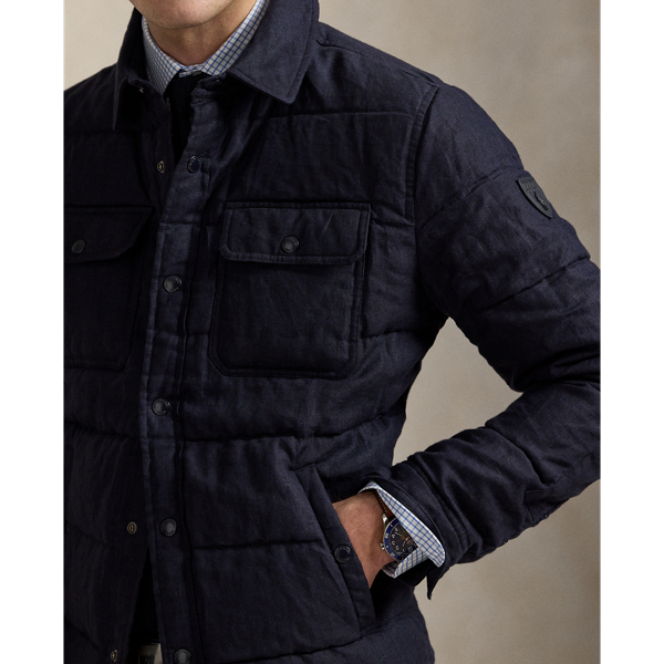 Quilted Linen Down Jacket